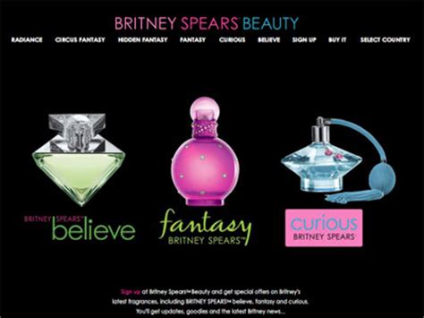 britney spears fragrance website.